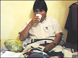 Evo Morales em greve de fome