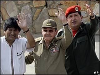 Morales, Chávez y Castro