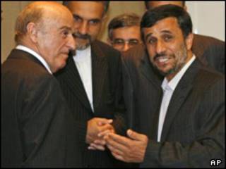 احمدی نژاد و رئیس جمهوری سوئیس