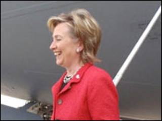 Hillary Clinton chega ao Iraque