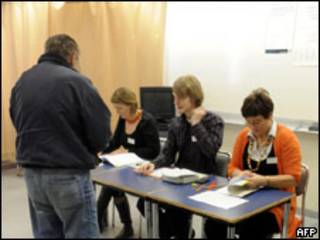 Votante en Islandia