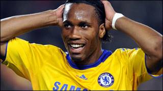 Tiền đạo Didier Drogba của Chelsea