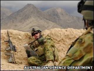 Soldado australiano en Afganistán