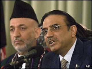 آصف زرداری و حامد کرزی
