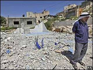 Vivienda árabe demolida en Jerusalén oriental