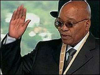 o novo presidente da África do Sul, Jacob Zuma