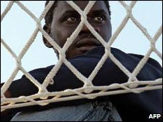 Inmigrante africano en Italia