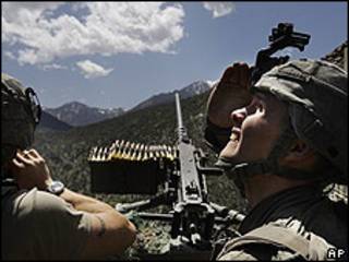 Soldado del ejército de EE.UU., en Afganistán.