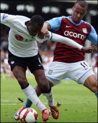 Tiền đạo Agbonlahor của đội Aston Villa