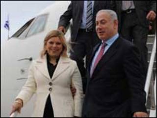 Sara e Binyamin Netanyahu em Washington