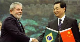 Tổng thống Brazil Lula da Silva gặp Chủ tịch TQ Hồ Cẩm Đào