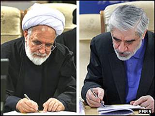 میرحسین موسوی و مهدی کروبی