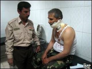 Ferido em hospital de Kirkuk, Iraque