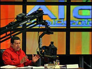 Chávez, durante uno de sus últimos programas.