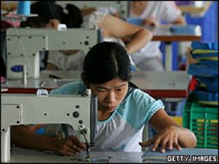 Fábrica de roupas em Guangdong (arquivo)