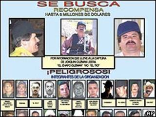 Cartel de búsqueda del narco Joaquín Guzmán Loera, alias El Chapo