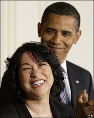 Barack Obama y Sonia Sotomayor