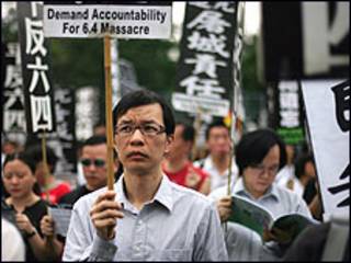 Manifestação em Hong Kong