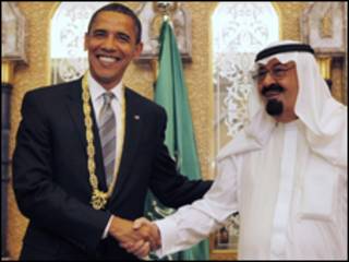O presidente dos Estados Unidos, Barack Obama, se encontrou com o rei Abdullah (AP)