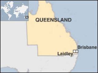 Mapa de Laidley, Queensland, no leste da Austrália