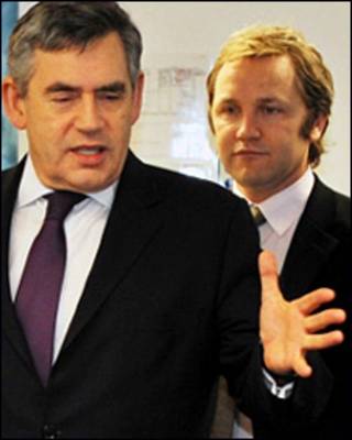 Bộ trưởng Purnell và thủ tướng Gordon Brown