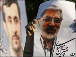 Mahmoud Ahmadinejad e Mir Hossein Mousavi