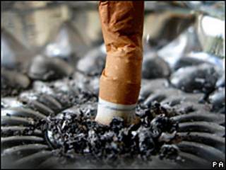 Cigarrillo apagado.