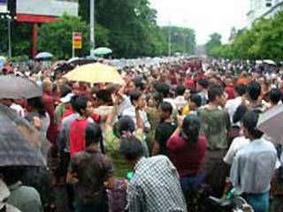 Monks Protesting in Burma in 2007