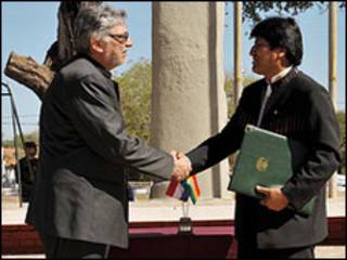 Presidentes de Paraguay y Bolivia (foto cortesía sitio de internet del gobierno paraguayo).