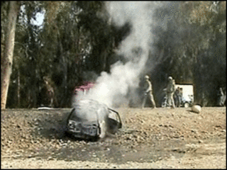 صحنه یک انفجار در شرق افغانستان