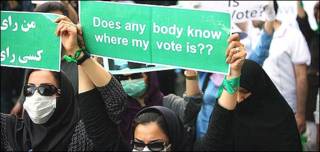 Manifestantes en Irán