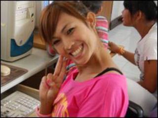 Một katheoy tại một quán internet cafe