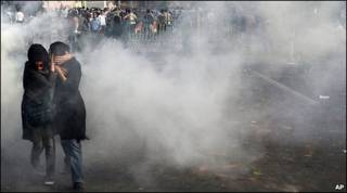 Manifestantes no Irã