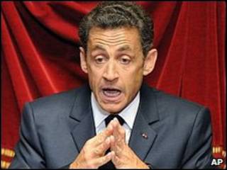O presidente francês Nicolas Sarkozy