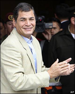 Rafael Correa, presidente de Ecuador