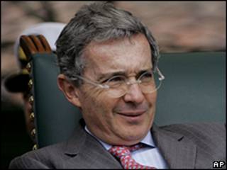 Álvaro Uribe, presidente de Colombia