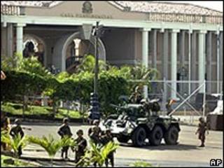 El palacio presidencial en Tegucigalpa