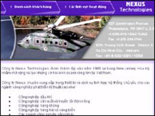 Trang mạng của công ty Nexus