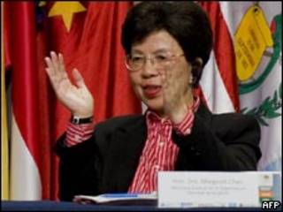 A diretora-geral da Organização Mundial de Saúde (OMS), Margaret Chan, durante abertura de fórum no México (AFP, 2/6)