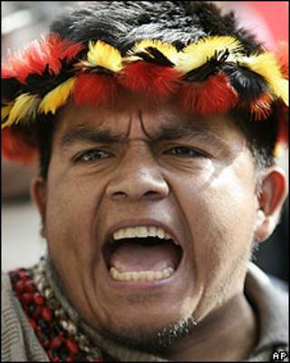 Protestas indígenas en Perú.