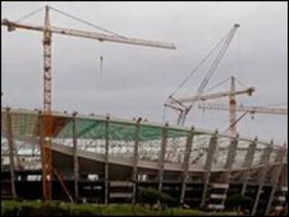 ملعب تحت الانشاء في جنوب افريقيا