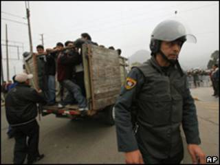 Protestas en Perú.