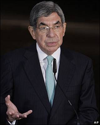 Oscar Arias, presidente de Costa Rica