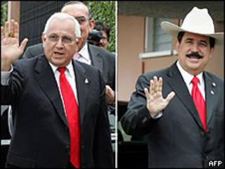 Roberto Micheletti y Manuel Zelaya