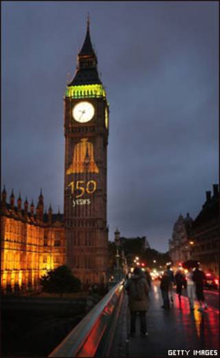 Mensagem de aniversário no Big Ben