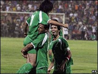 فرحة لاعبي المنتخب العراقي