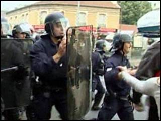 Protesto em Montreuil