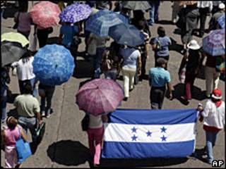 Marcha en Tegucigalpa