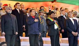 Presidentes Fernando Lugo, Hugo Chávez, Evo Morales y Rafael Correa