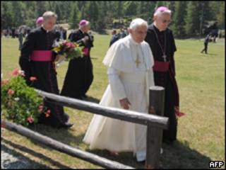 El Papa en Les Combes di Introd